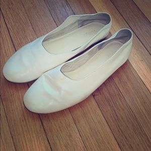 Vince white leather flats size 9